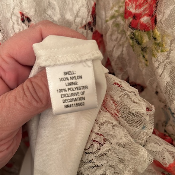 Disney Beauty and the Beast Floral lace Cold Shoulder midi dress size L - Picture 7 of 9